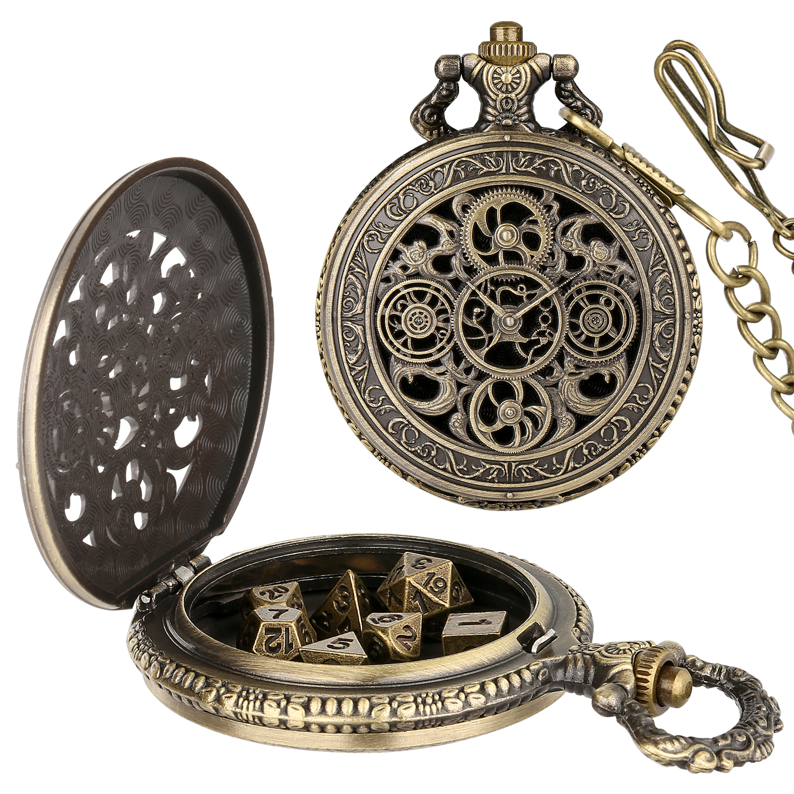 Board Game Vantage - YISUYA Vintage Gears Pocket Watch Case