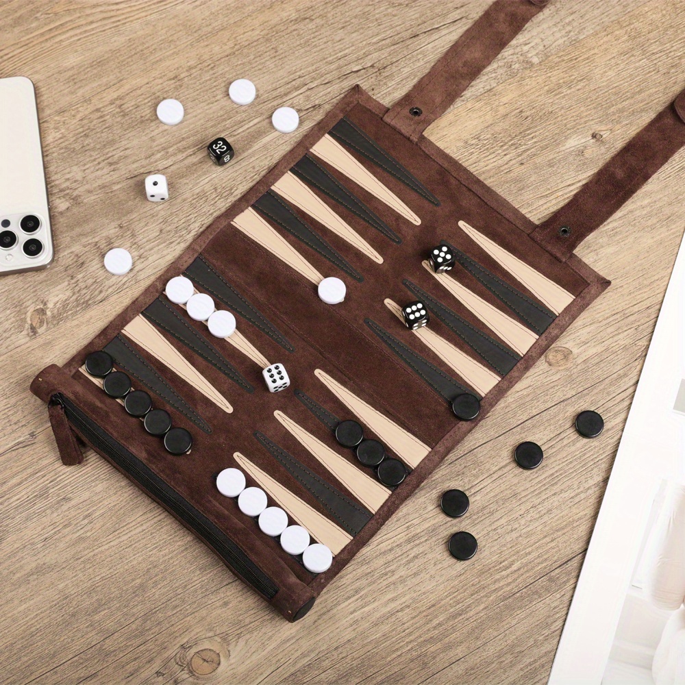 Board Game Vantage - Portable Backgammon Storage Bag Travel Set