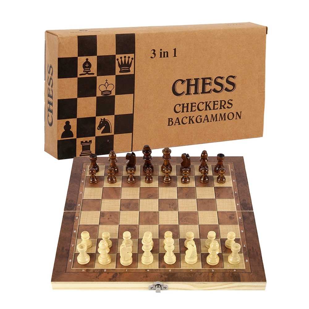 3 in 1 Chess Board, Folding Wo - Board Game Vantage ulasan dan harga