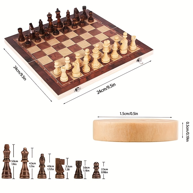 3 in 1 Chess Board, Folding Wo - Board Game Vantage ulasan dan harga