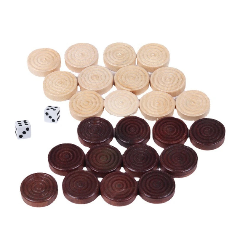30Pcs/set Wooden Round Checker - Board Game Vantage ulasan dan harga