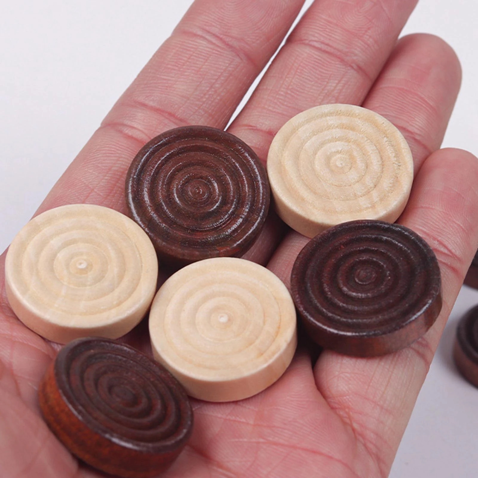 30Pcs/set Wooden Round Checker - Board Game Vantage ulasan dan harga