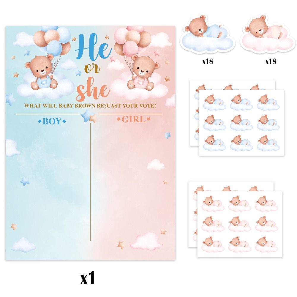 With Stickers Gender Revealed  - Board Game Who Is It ulasan dan harga