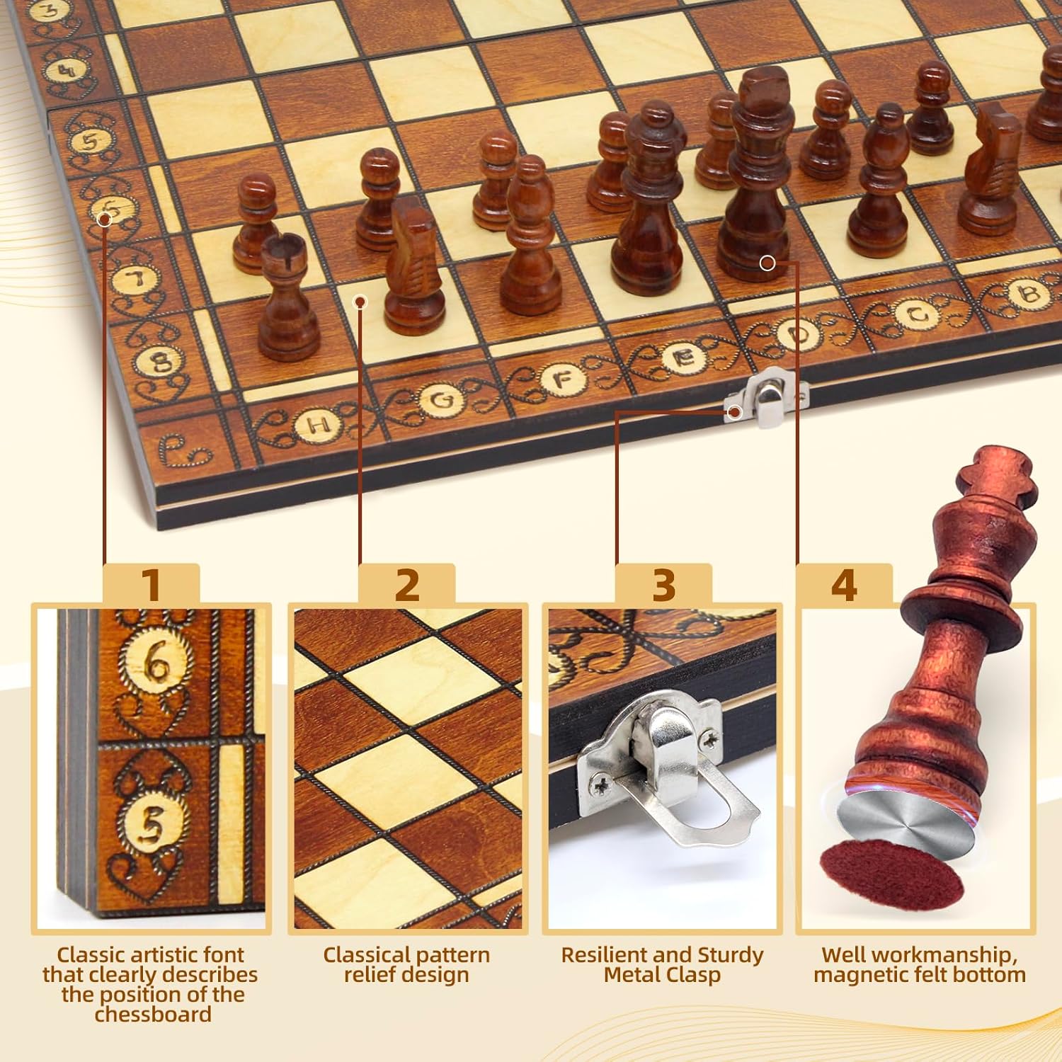 Chess Magnetic Backgammon Chec - Board Game Vantage ulasan dan harga