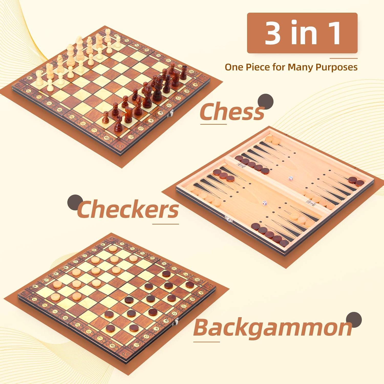 Chess Magnetic Backgammon Chec - Board Game Vantage ulasan dan harga