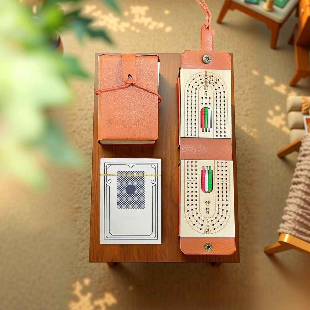 Wooden Cribbage Board Game Set - Board Game Night ulasan dan harga