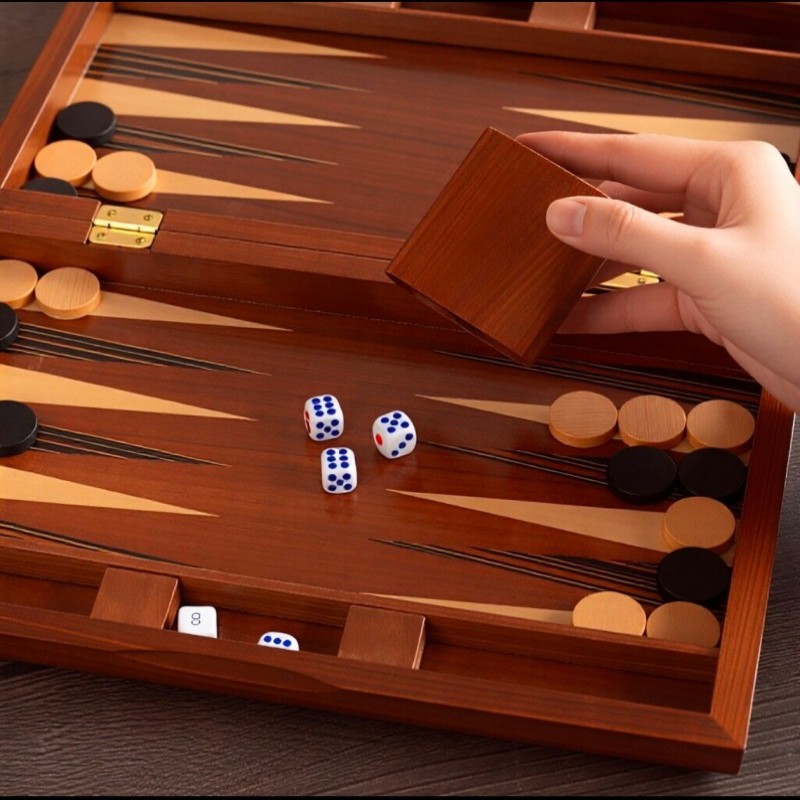 Solid Wood Backgammon 11-19 In - Board Game Vantage ulasan dan harga