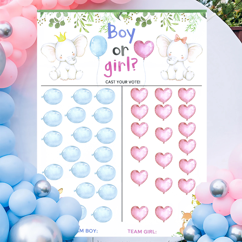 1sets Gender Reveal Game Votin - Board Game Who Is It ulasan dan harga