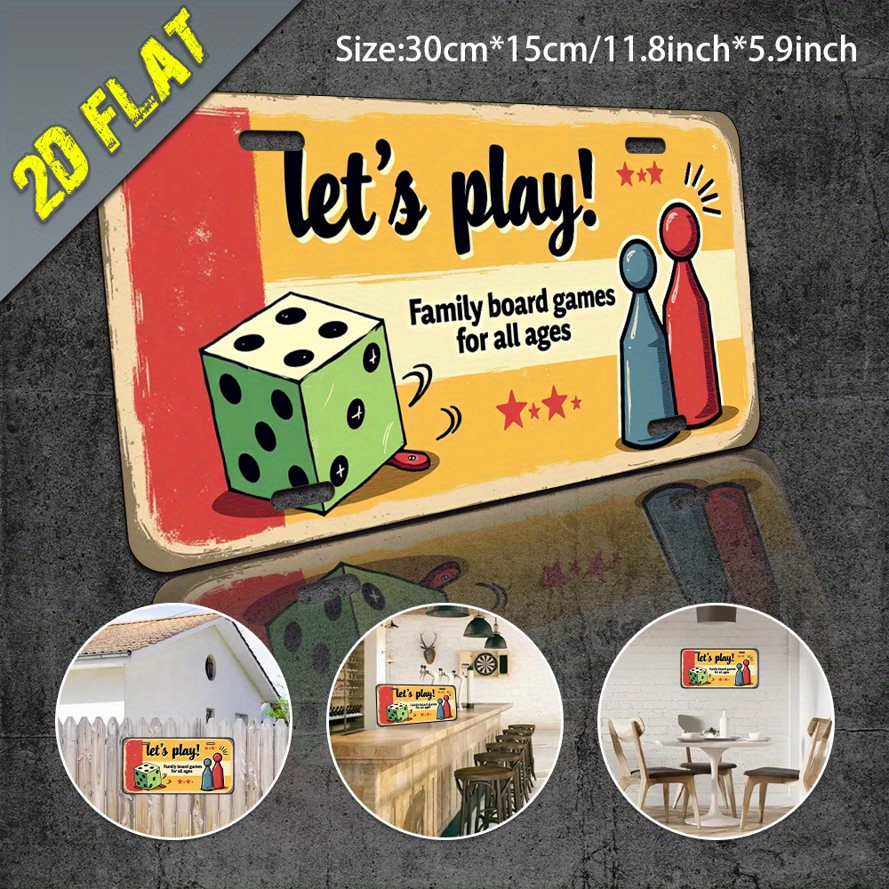 2D Flat, 1pc Aluminum Metal Si - Board Game Cafe ulasan dan harga