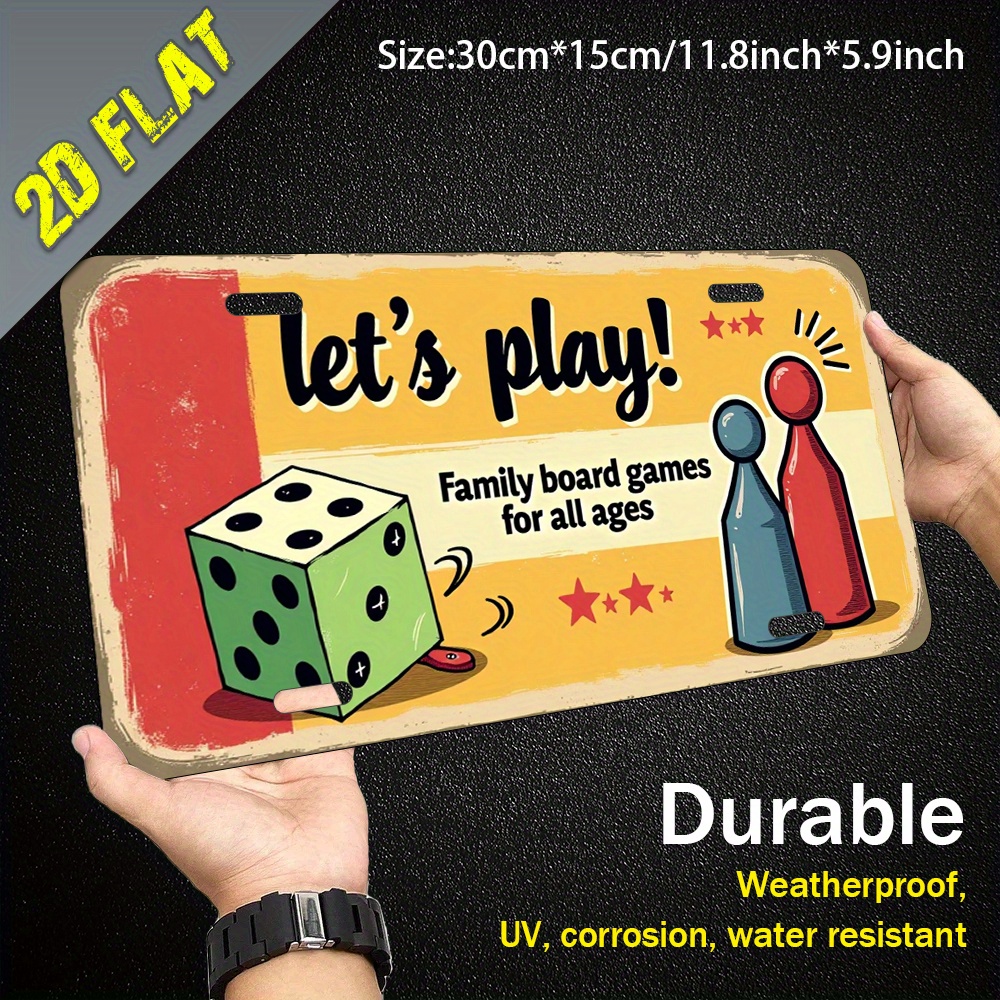 2D Flat, 1pc Aluminum Metal Si - Board Game Cafe ulasan dan harga