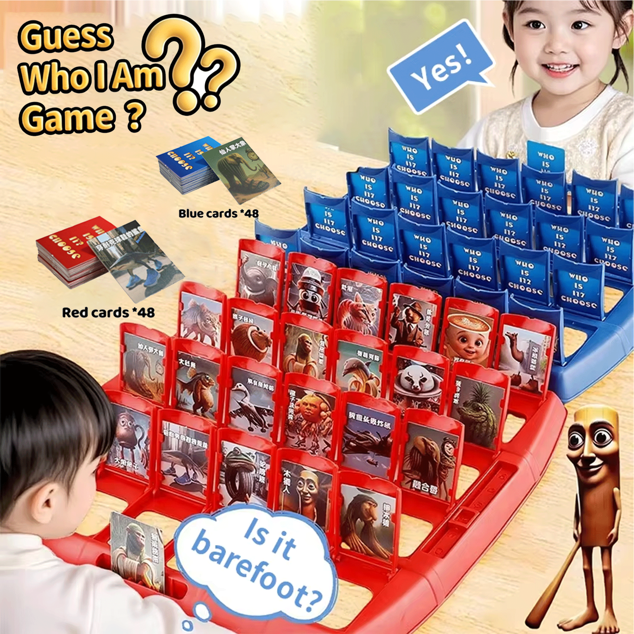 Guess Who I Am Italian Brainro - Board Game Guess Who ulasan dan harga