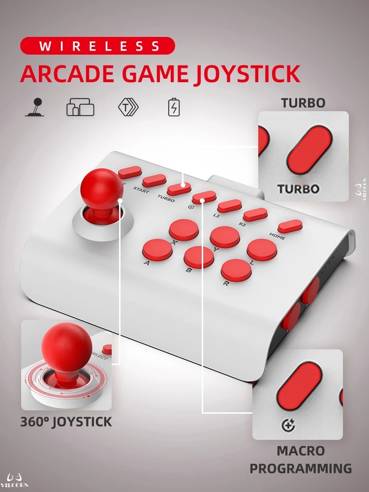Arcade Joystick Wireless Gamin - Board Game Pc ulasan dan harga
