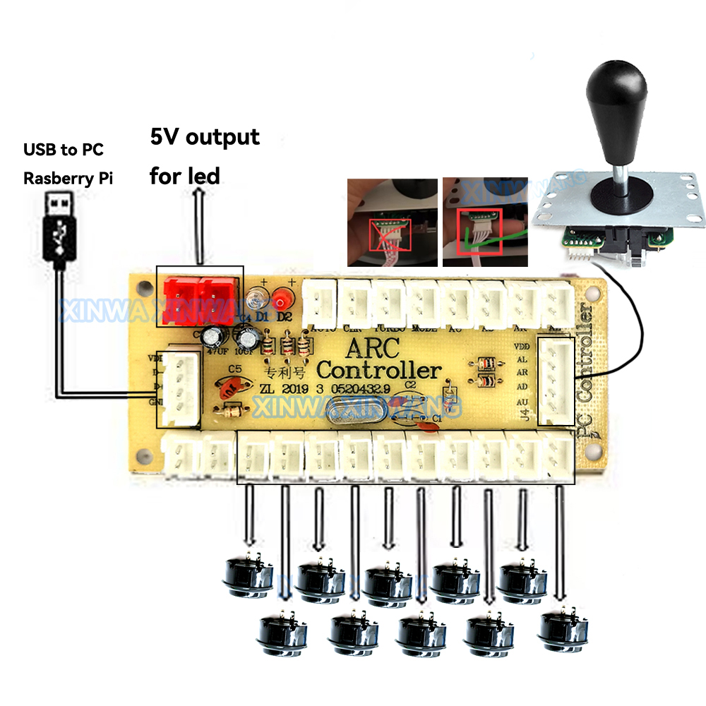 Arcade Joystick Copy SANWA Gam - Board Game Maker ulasan dan harga