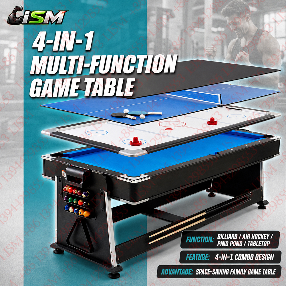 4-in-1 Multifunction Game Tabl - Board Game Cafe ulasan dan harga