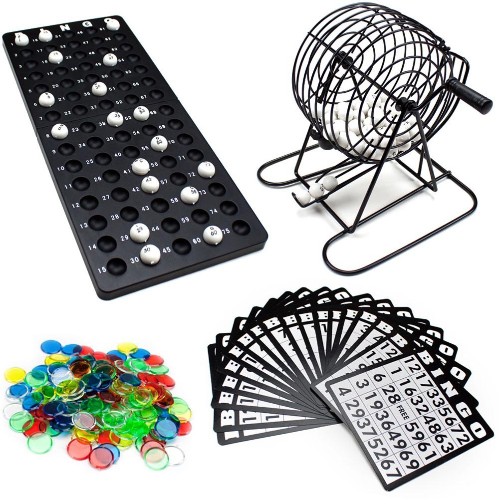 Bingo Supplies Set Metal Cage  - Board Game Night ulasan dan harga