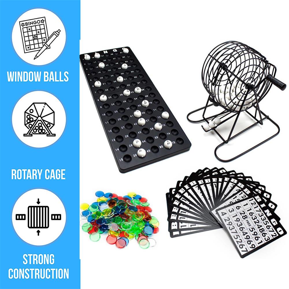 Bingo Supplies Set Metal Cage  - Board Game Night ulasan dan harga