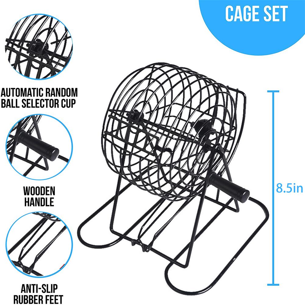 Bingo Supplies Set Metal Cage  - Board Game Night ulasan dan harga