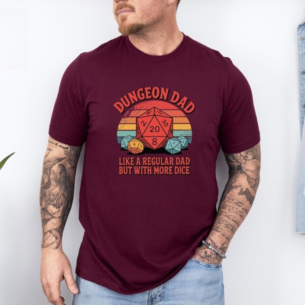 Dungeon Dad Shirt Funny Dungeo - Board Game Night ulasan dan harga